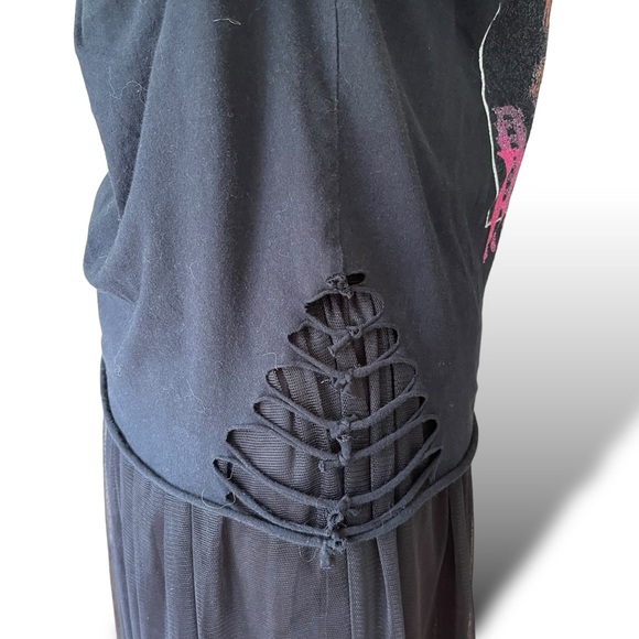 Vintage 1990s Reba McEntire Concert Tank Top Black Graphic Print Fringe Size M - Picture 4 of 6